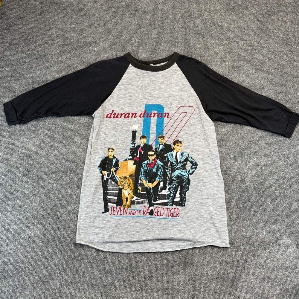 Vintage 1984 Duran Duran Tour Shirt Medium Seven And The Ragged Tiger Raglan 50/